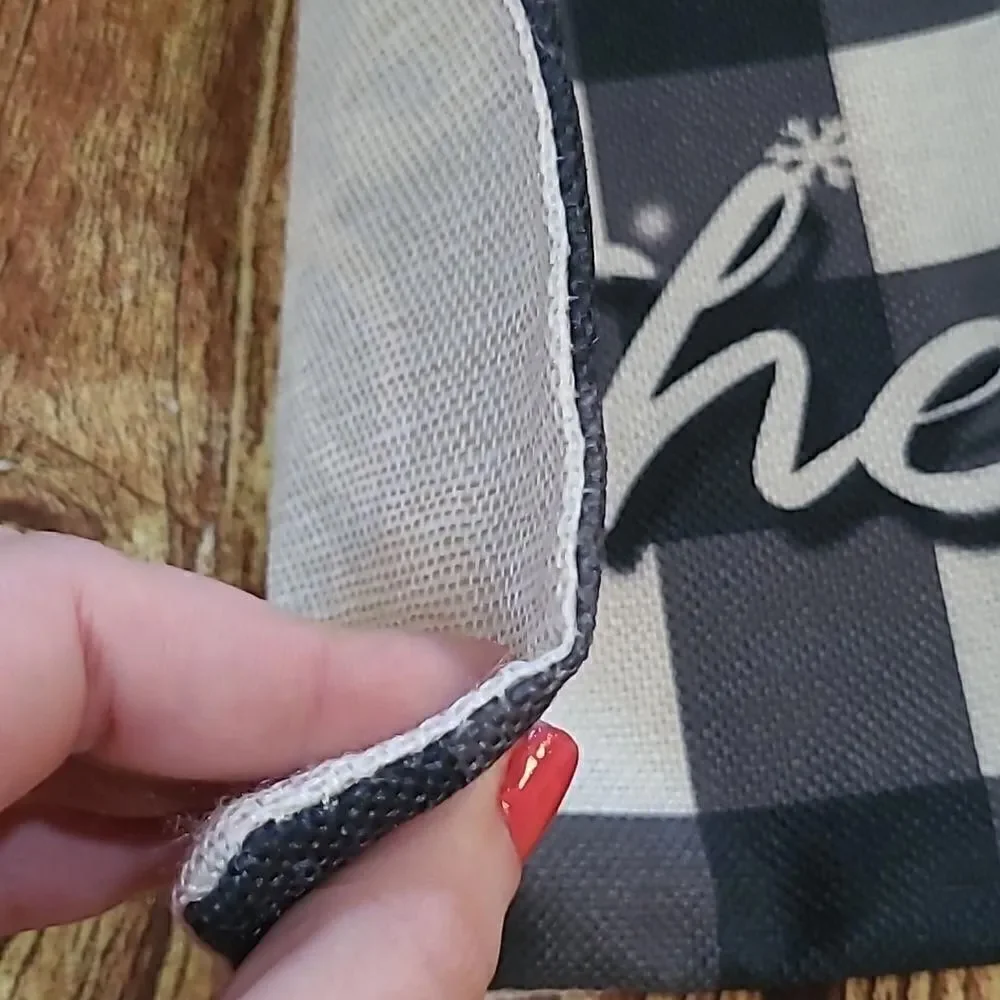 ♡♡♡ ♡Holiday Black Plaid Pillow Cover 